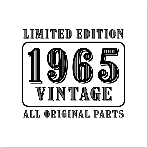 All original parts vintage 1965 limited edition birthday Wall Art by colorsplash